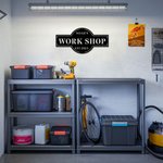 Segno di metallo personalizzato Papas Workshop Garage Sign Wall Art Decorazione per interni ed esterni