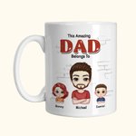 Tasse en céramique blanche personnalisée My Favorite People Dad Anniversary Father's Day Gift for Man