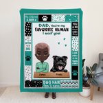 Manta Personalizada Papá Eres Mi Humano Favorito Te Amo Día del Padre Cumpleaños Regalos para Amantes de Perros