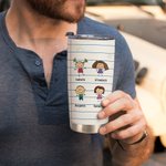 Cahier de notes personnalisé pour enfants We're Awesome Love Your Favorites 20oz Tumbler Family Anniversary Gift for Papa Grandma Grandpa Mama Mimi Na