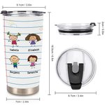 Cahier de notes personnalisé pour enfants We're Awesome Love Your Favorites 20oz Tumbler Family Anniversary Gift for Papa Grandma Grandpa Mama Mimi Na