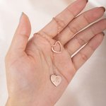 Collier Gravé avec Initiale Personnalisée Collier de Coeur en Argent Sterling Cadeau d'Anniversaire Fête des Mères pour les Femmes