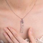 Personalized Birth Flower Name Necklace Birthday Mother’s Day Gift for Women