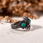 Anillo Personalizado con Inicial de Turquesa Anillo con Logotipo Anillo Estilo Western Joyería con Declaración Regalo de Compromiso