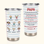Personalized Cartoon Character Notebook Love You Always 20oz Tumbler Family Anniversary Gift Father's Day Gift