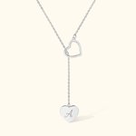 Collier Gravé avec Initiale Personnalisée Collier de Coeur en Argent Sterling Cadeau d'Anniversaire Fête des Mères pour les Femmes