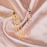Personalized Birth Flower Name Necklace Birthday Mother’s Day Gift for Women