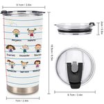 Personalized Cartoon Character Notebook Love You Always 20oz Tumbler Family Anniversary Gift Father's Day Gift
