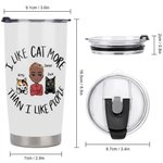 Personlig Jag gillar katt mer än jag gillar människor Katt pappa 20oz Tumbler Fars gåva Daglig användning