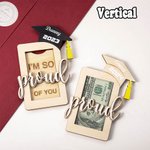 Gepersonaliseerde houten doos Laser Cut kaarthouder afstudeergeschenk voor klasgenoot student dochter zoon