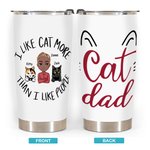 Personlig Jag gillar katt mer än jag gillar människor Katt pappa 20oz Tumbler Fars gåva Daglig användning