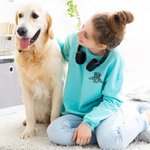 Sudadera o Camiseta Personalizada Bordada con Nombre de Perro en la Manga para Mamá de Perro Regalo para Amantes de Perros