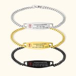 Gepersonaliseerde roestvrij staal Emergency Unisex Medische Alarm ID Armband met gegraveerde berichten Thoughtful Verjaardagscadeau