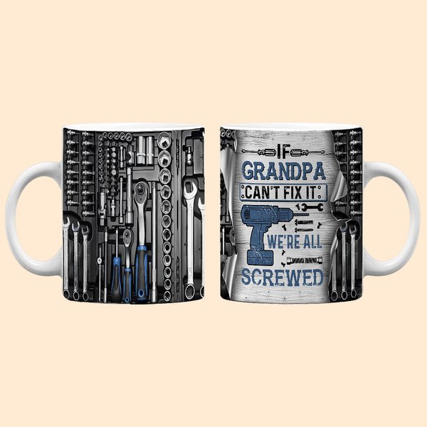Tazza personalizzata Mechanic Mug Mechanic per papà nonno I Can't Fix It We're All Screwed Father's Day Gift (regalo per la festa del papà)