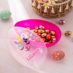 Coque d'oeuf de Pâques Motif Licorne Fantaisie Personnalisé avec Nom Cadeau de Pâques pour Enfant