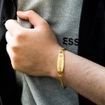 Gepersonaliseerde roestvrij staal Emergency Unisex Medische Alarm ID Armband met gegraveerde berichten Thoughtful Verjaardagscadeau