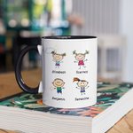 Personalised We Love You Always Forever Family Love White and Colour Inside Ceramic Mug Father's Day Mug Mother's Day Gift