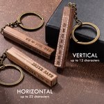 Gepersonaliseerde gegraveerde houten staaf sleutelhanger voor nieuw huis auto cadeau voor mannen vader opa echtgenoot