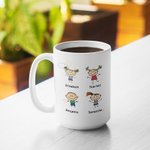 Personalised We Love You Always Forever Family Love White and Colour Inside Ceramic Mug Father's Day Mug Mother's Day Gift