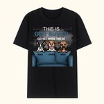 T-shirt unisexe avec noms personnalisé This is Our Couch Dog 100% Cotton Birthday Gift for Dog Lover Owner