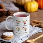 Personalised We Love You Always Forever Family Love White and Colour Inside Ceramic Mug Father's Day Mug Mother's Day Gift