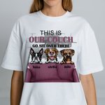 T-shirt unisexe avec noms personnalisé This is Our Couch Dog 100% Cotton Birthday Gift for Dog Lover Owner