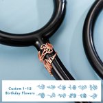 Personalised Birth Flower Stethoscope Tag with Name Gift For Medical Practitioner Nurses Doctors Medical Students