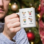 Personalised We Love You Always Forever Family Love White and Colour Inside Ceramic Mug Father's Day Mug Mother's Day Gift