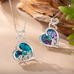 Personalizado Corazón Cristal Highland Vaca Colgante Collar Cumpleaños Aniversario Vaca Joyería Regalo para los amantes de los animales Niñas Amigos Hermanas