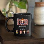 Tasse en céramique noire personnalisée We Love Dad Every Day Anniversary Father's Day Gift for Dad