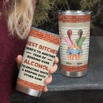 Gepersonaliseerde Bestie Quotes Best Bitches Tolerating Idiots And Keeping Each Other Sane 20oz Tumbler voor warme en koude dranken Friend Gifts
