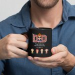 Tasse en céramique noire personnalisée We Love Dad Every Day Anniversary Father's Day Gift for Dad