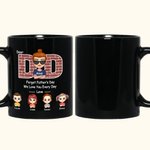 Tasse en céramique noire personnalisée We Love Dad Every Day Anniversary Father's Day Gift for Dad