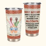 Gepersonaliseerde Bestie Quotes Best Bitches Tolerating Idiots And Keeping Each Other Sane 20oz Tumbler voor warme en koude dranken Friend Gifts