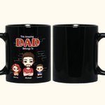 Personalisierte Amazing Dad gehört zu niedlichen Kinder schwarzer Keramik-Becher Jahrestag Vatertag Geschenk für Mann