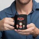 Personalisierte Amazing Dad gehört zu niedlichen Kinder schwarzer Keramik-Becher Jahrestag Vatertag Geschenk für Mann