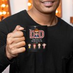 Tasse en céramique noire personnalisée We Love Dad Every Day Anniversary Father's Day Gift for Dad
