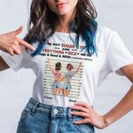 Henkilökohtainen Emme ole sokeria ja maustetta kaikki kiva Bestie lainauksia T-paita naisille Bestie ystävyys lahja