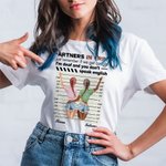 Personalized Partners in Crime  just Remember If We Get Caught I'm Deaf And You Don't Speak English Funny Besties Quotes T-shirt