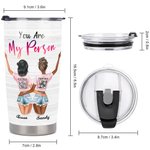 Citation personnalisée Bestie Soul Sisters Pas sœurs de sang mais sœurs de coeur Tumbler 20oz Soul Friend Gift Daily Use