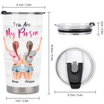 Personalised Bestie Quote To My Bestie I Love You Because I Know You'll Always by My Side 20oz Tumbler Birthday Daily Use