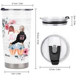 Personalizzato Bestie Quote You Are The She to My Nanigans 20oz Tumbler Friendship Graduation Gift for Best Friend Daily Use (Regalo di laurea per il 