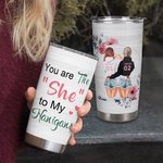 Personalizzato Bestie Quote You Are The She to My Nanigans 20oz Tumbler Friendship Graduation Gift for Best Friend Daily Use (Regalo di laurea per il 