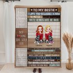 Spersonalizowany najlepszy koc dla najlepszych przyjaciół dla najlepszych przyjaciół Prezent dla najlepszych przyjaciół Super miękki Living Home Decoration