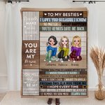 Gepersonaliseerde Je bent mijn persoon Aan mijn Bestie Ik hou van je Soul Sisters Cheer deken Beste vrienden Gifts Sofa Living Decoratie