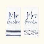 Personalisierte schnell trocknende übergroße Mikrofaser Strandtuch mit Namen Set von 2 Flitterwochen Hochzeit Sommer Urlaub Geschenk für Paar