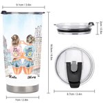 Citation Personnalisée Bestie Partners in Crime If We Get Caught You're Deaf I Don't Speak English 20oz Tumbler for Hot and Cold Drinks Friend Gifts (