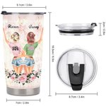 Citation personnalisée de Bestie Partners in Crime If We Get Caught You're Deaf I Don't Speak English 20oz Tumbler Gift for Friends