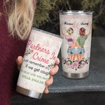 Citation personnalisée de Bestie Partners in Crime If We Get Caught You're Deaf I Don't Speak English 20oz Tumbler Gift for Friends