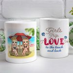 Mug en céramique blanc pour le bureau et la maison, personnalisé Bestie Quotes Girls Trip Love You Sisters Forever Summer